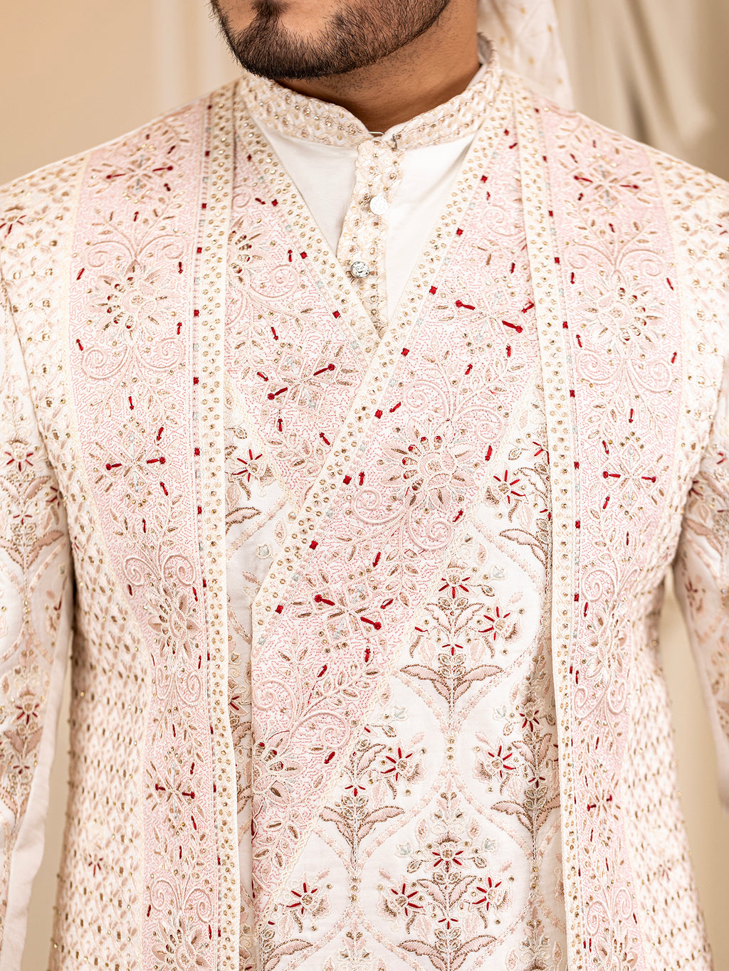 Aaradhya's Arctic Aura Sherwani
