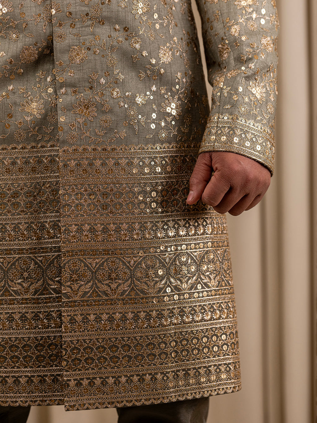 Emerald Elegance Sherwani