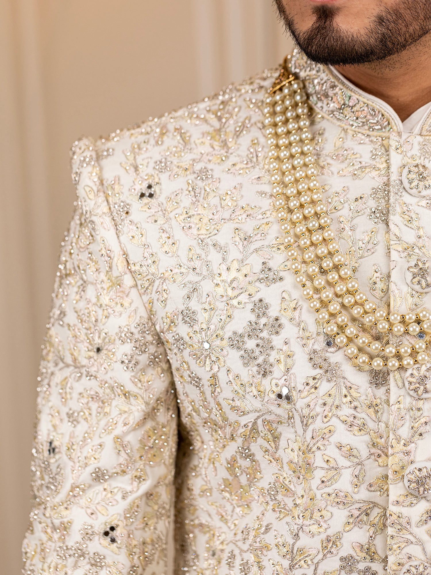 Shiv's Silk Snowfall Sherwani