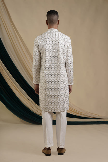 Ivory Floral Majesty Kurta Pajama