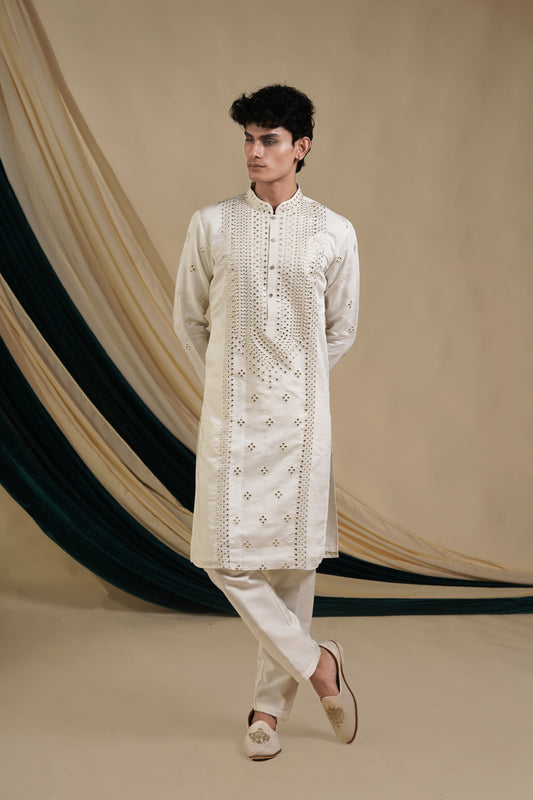 Ivory Minimalist Charm Kurta Pajama