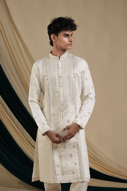 Ivory Minimalist Charm Kurta Pajama