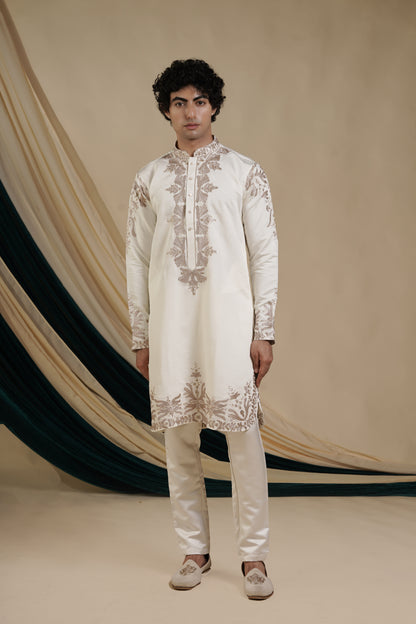 Ornate Ivory Tradition Kurta Pajama