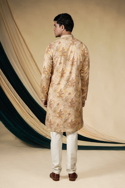 Gold Brocade Splendor Kurta Pajama