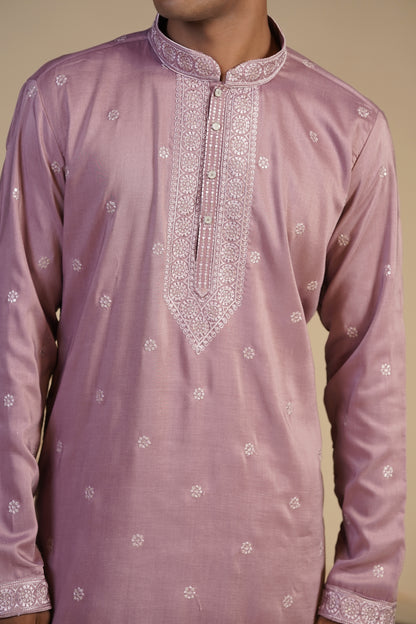 Lilac Elegance Kurta Pajama