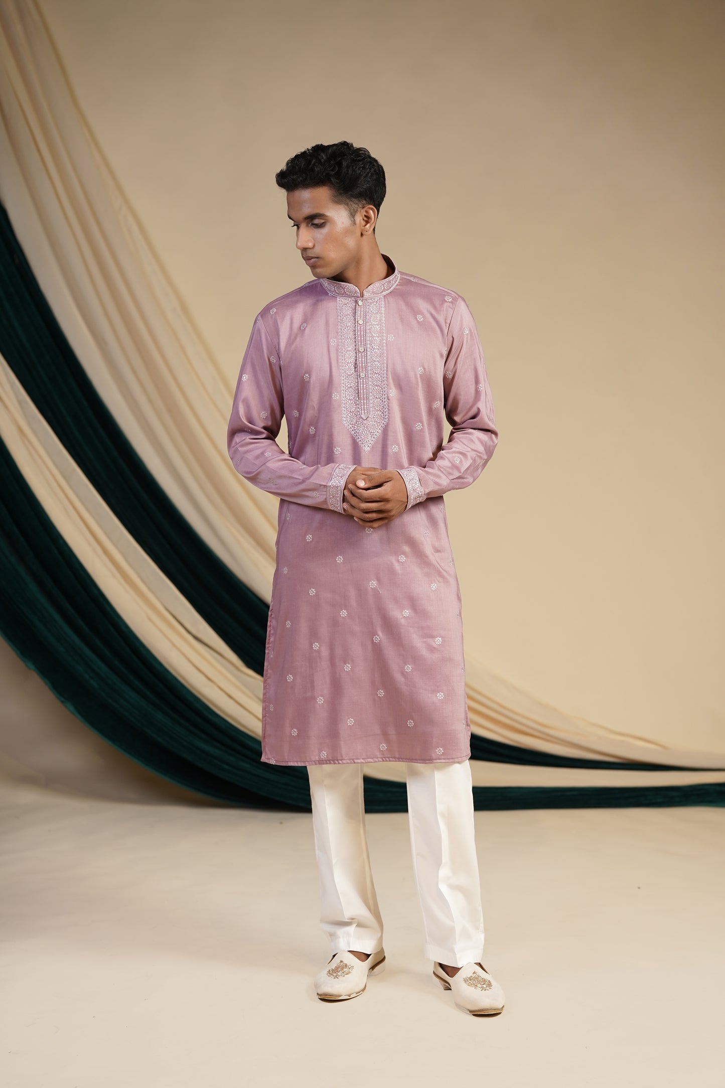 Lilac Elegance Kurta Pajama