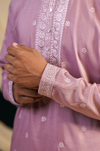 Lilac Elegance Kurta Pajama