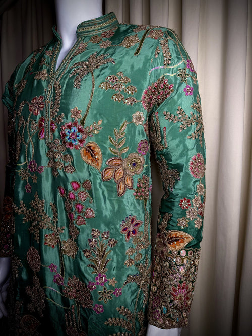 Festive kurta set detail view, design 4414, Dulhe Raja