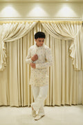 Ivory Shehzada Pastel Bloom Kurta Set