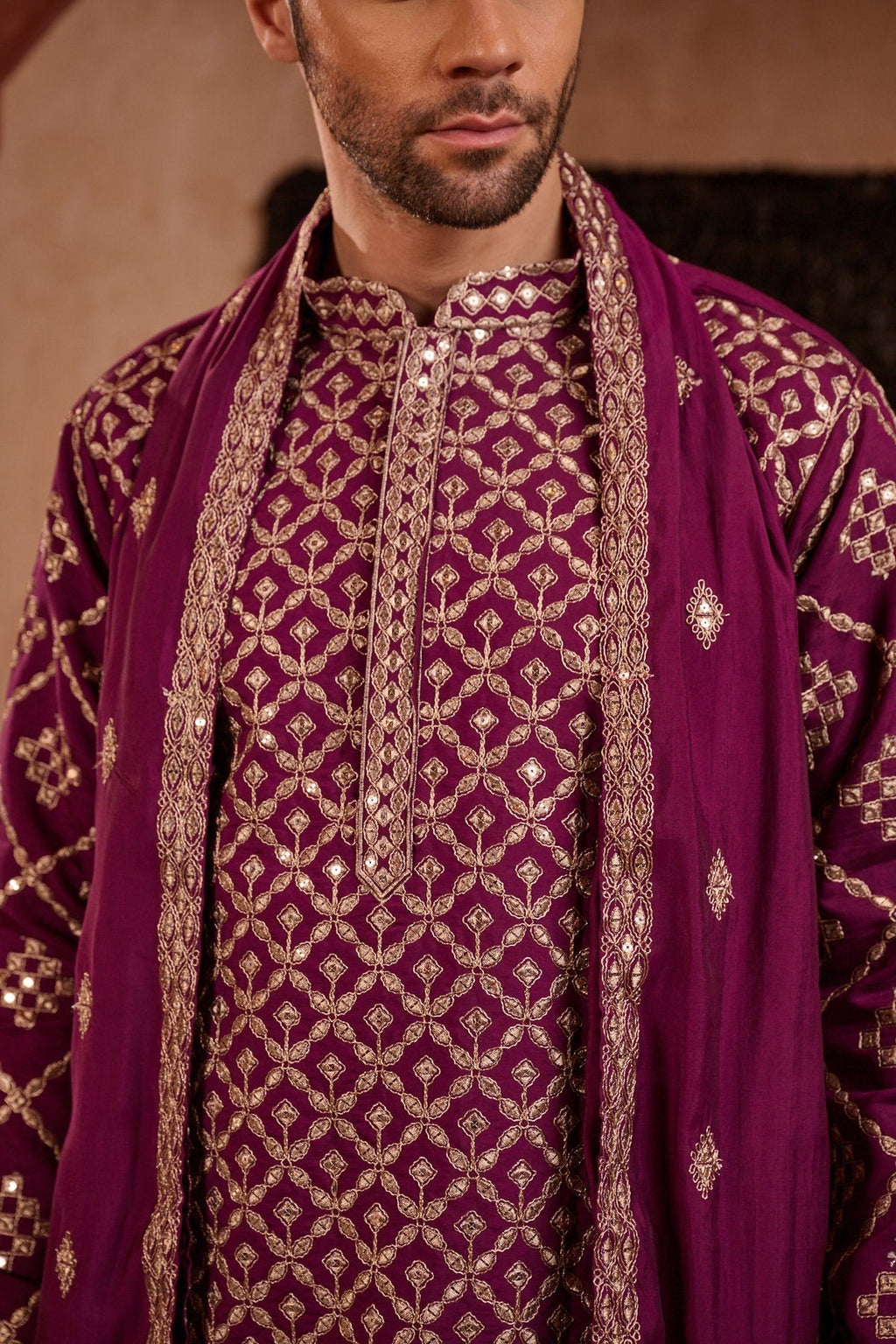 Purple Festive Kurta Set