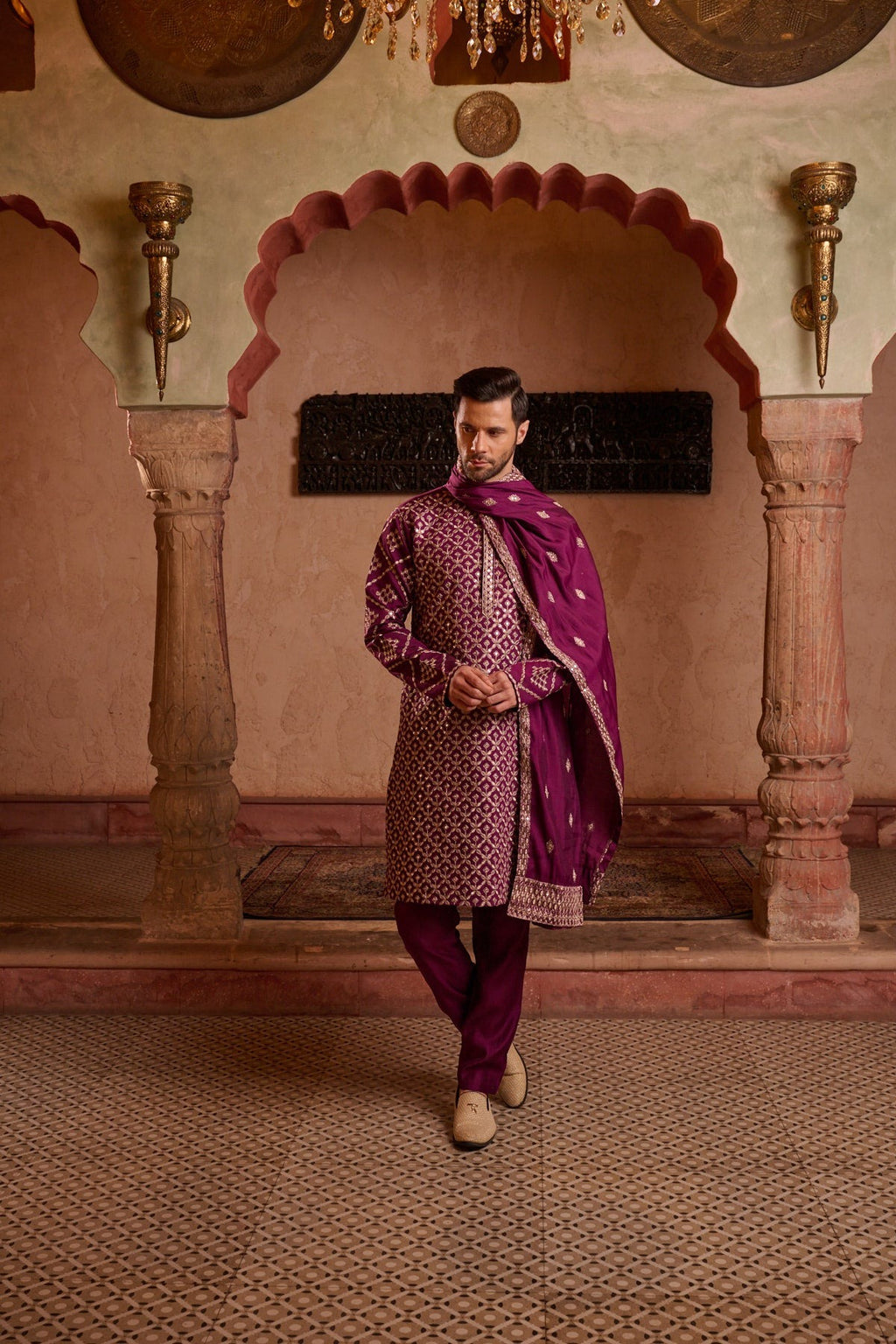 Purple Festive Kurta Set