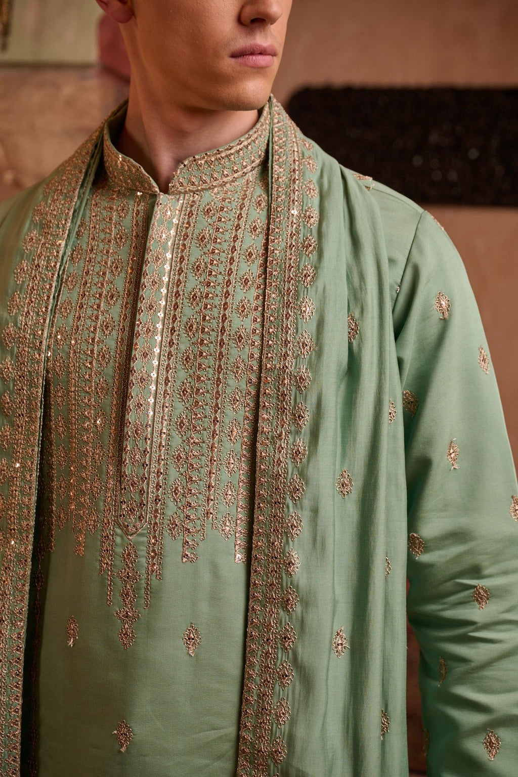 Pista Festive Kurta set