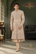 Rust classic wedding sherwani - Dulhe Raja Bhopal design 2635-RUST