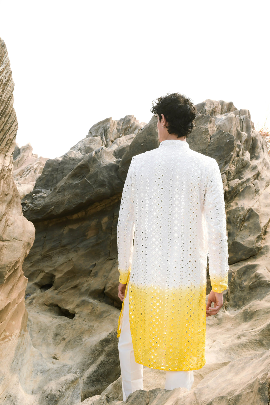Glow ombre yellow Kurta Set