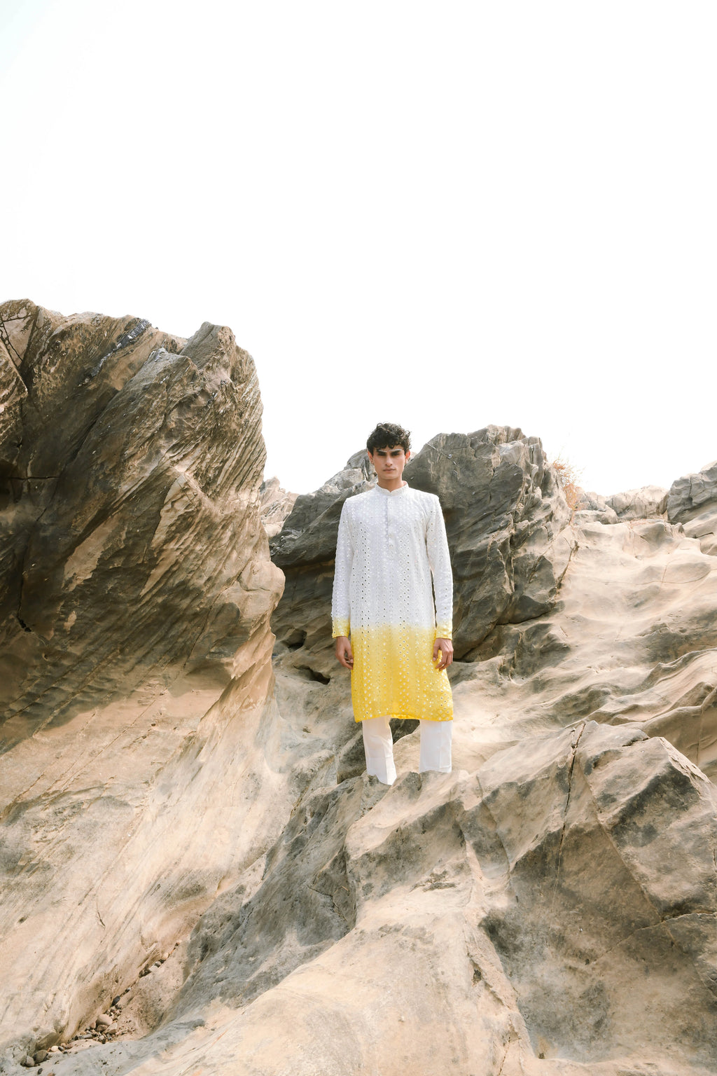 Glow ombre yellow Kurta Set