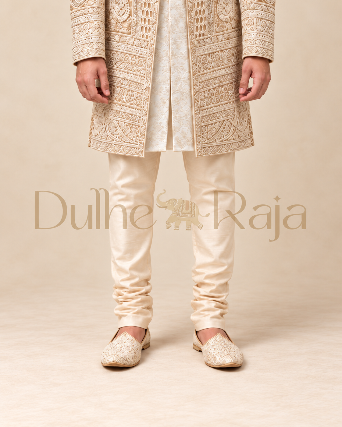 Dulhe Raja design 2950 jodhpuri suit bottom detail