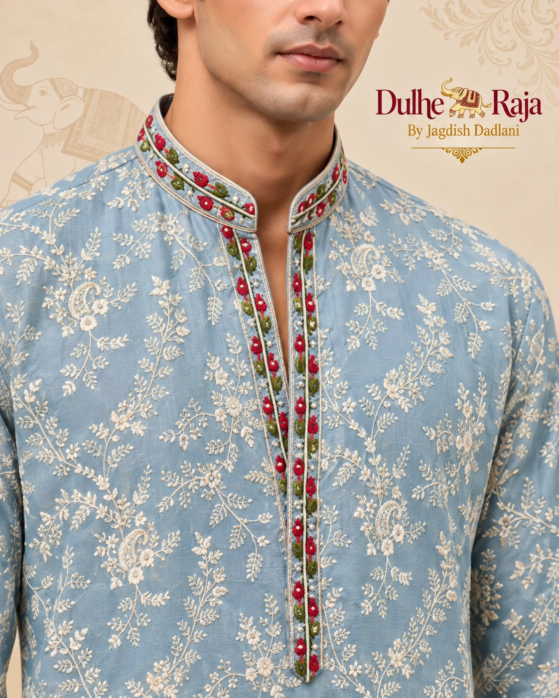 Dulhe Raja design 2328 embroidery detail