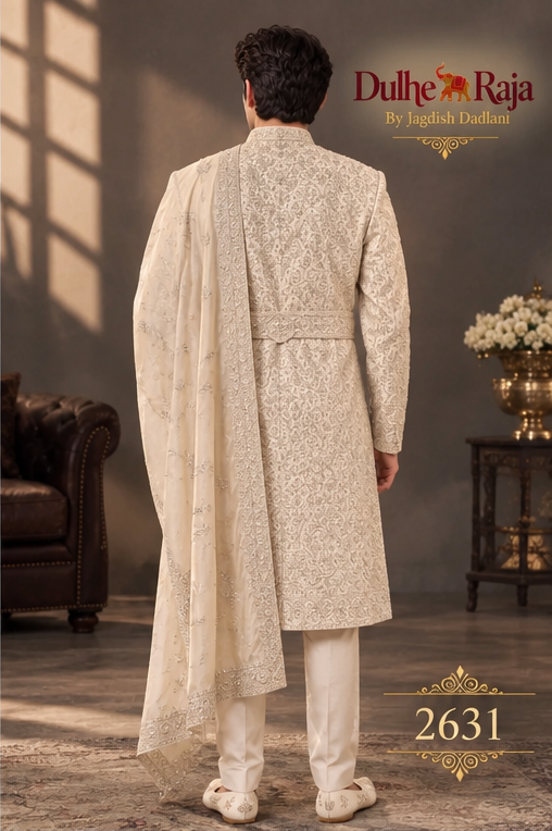 Dulhe Raja design 2631-ANMOL sherwani back view