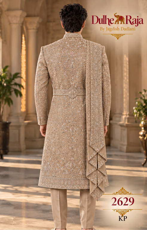 Dulhe Raja design 2629-KP sherwani back view