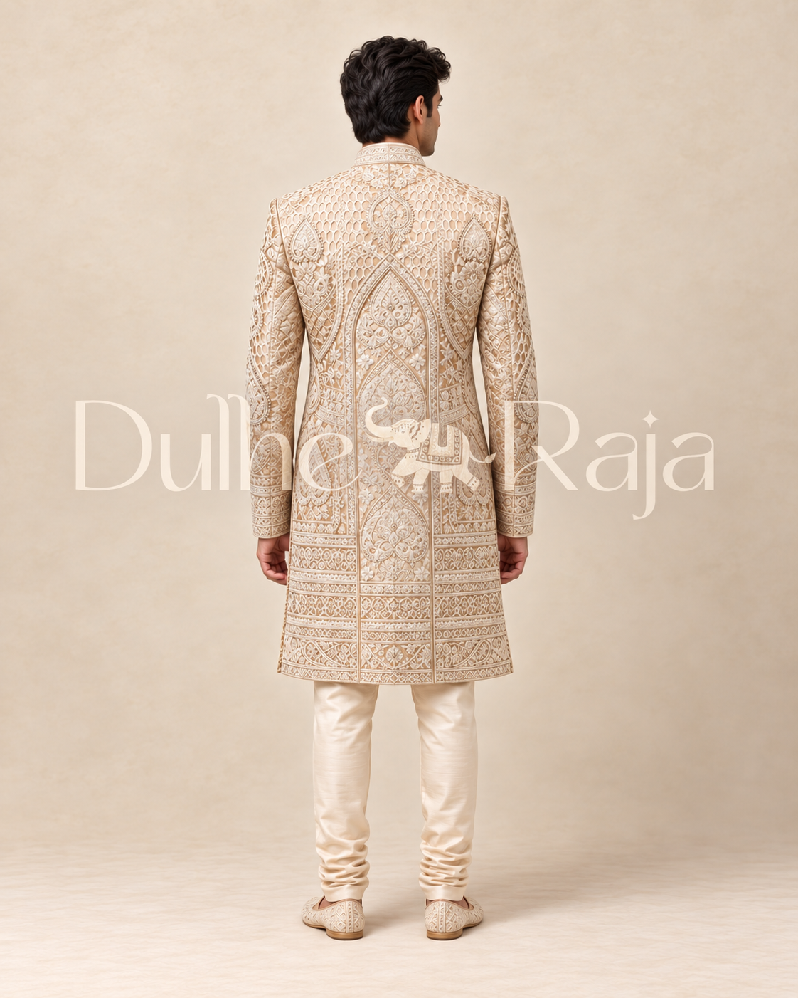 Dulhe Raja design 2950 jodhpuri suit back view