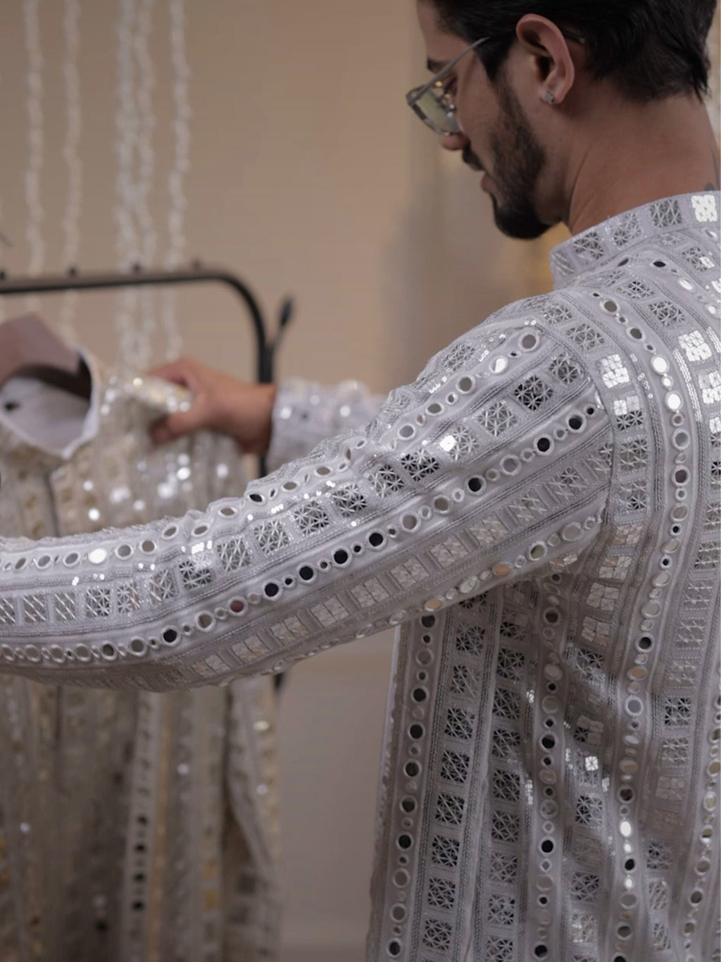 Kartik Sequence Embroidered Kurta Pajama
