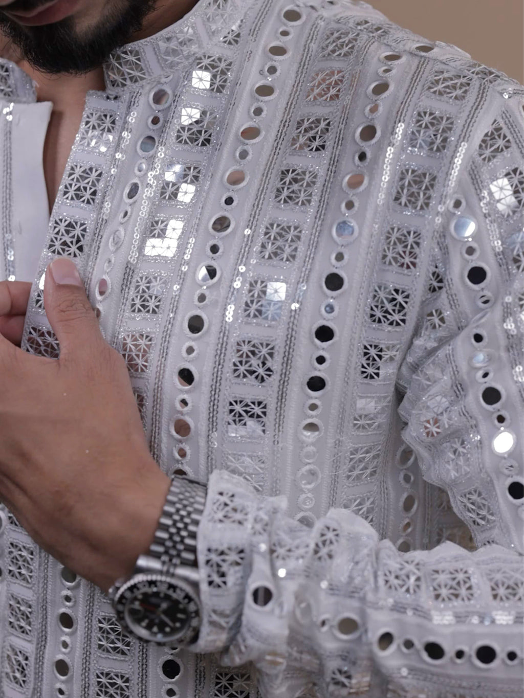 Kartik Sequence Embroidered Kurta Pajama