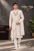 Ivory layered wedding sherwani - Dulhe Raja Bhopal design 2615-S3